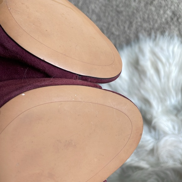 Vince Camuto NWOT Kawa Burgundy Peep Toe Heels - Picture 7 of 11